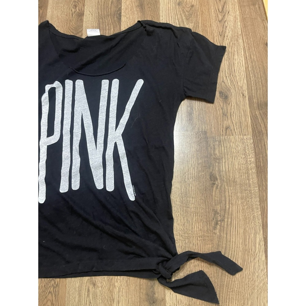 PINK Victoria's Secret Shirts, Womens Size XS, Black White, PINK, Front Side Tie - Picture 4 of 9